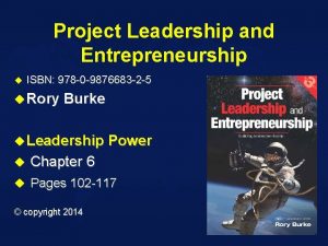 Project Leadership and Entrepreneurship u ISBN 978 0