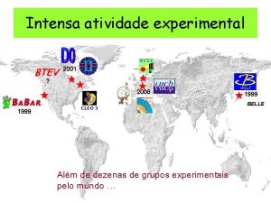 Intensa atividade experimental BTEV 2001 1999 CLEO 3