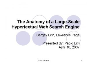 The Anatomy of a LargeScale Hypertextual Web Search