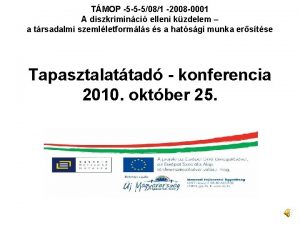 TMOP 5 5 5081 2008 0001 A diszkriminci