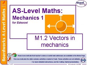 ASLevel Maths Mechanics 1 for Edexcel M 1