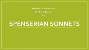 Review of The Faerie Queene by Edmund Spenser