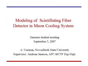 Modeling of Scintillating Fiber Detector in Muon Cooling