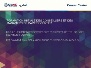 FORMATION INITIALE DES CONSEILLERS ET DES MANAGERS DE