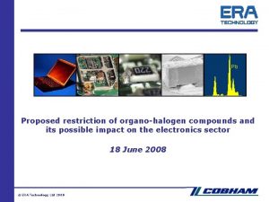 Pb Proposed restriction of organohalogen compounds and its