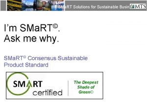 SMa RT Solutions for Sustainable Business SMa RT
