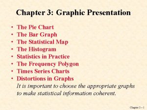 Chapter 3 Graphic Presentation The Pie Chart The