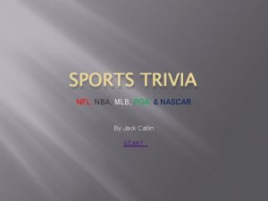 SPORTS TRIVIA NFL NBA MLB PGA NASCAR By