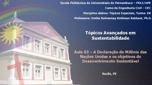 Escola Politcnica da Universidade de Pernambuco POLIUPE Curso