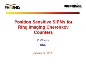 Position Sensitive Si PMs for Ring Imaging Cherenkov