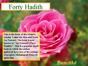 Forty Hadith This is the book of the