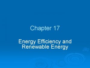 Chapter 17 Energy Efficiency and Renewable Energy Core