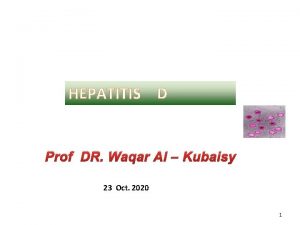 HEPATITIS D Prof DR Waqar Al Kubaisy 23