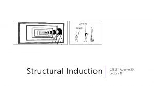 Structural Induction CSE 311 Autumn 20 Lecture 18