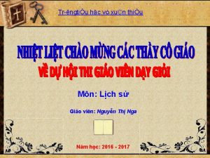 Tr ngtiu hc v xun thiu Mn Lch