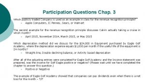 Participation Questions Chap 3 Which publicly traded Company