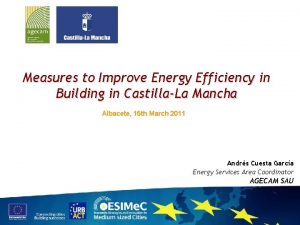 Measures to Improve Energy Efficiency in Building in