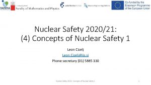 Nuclear Safety 202021 4 Concepts of Nuclear Safety