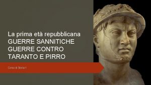 La prima et repubblicana GUERRE SANNITICHE GUERRE CONTRO