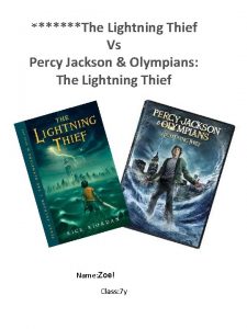 The Lightning Thief Vs Percy Jackson Olympians The