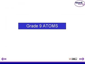 Grade 9 ATOMS Teachers Notes A slide contains