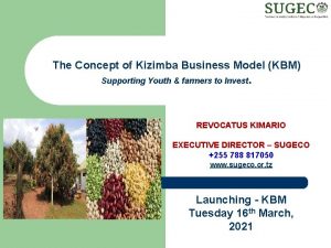 The Concept of Kizimba Business Model KBM Supporting