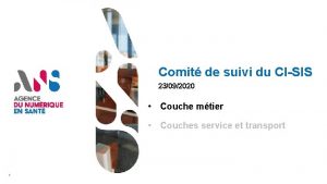 Comit de suivi du CISIS 23092020 Couche mtier