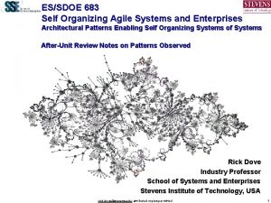 ESSDOE 683 Self Organizing Agile Systems and Enterprises