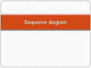 Sequence diagram What is a Sequence Diagram Sequence