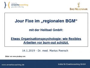 Jour Fixe im regionalen BGM mit der Heilbad