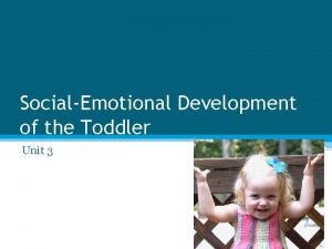 SocialEmotional Development of the Toddler Unit 3 Casey