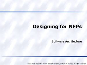 Designing for NFPs Software Architecture Copyright Richard N
