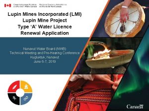 Lupin Mines Incorporated LMI Lupin Mine Project Type