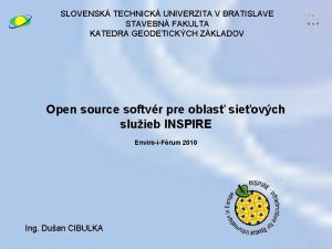 SLOVENSK TECHNICK UNIVERZITA V BRATISLAVE STAVEBN FAKULTA KATEDRA