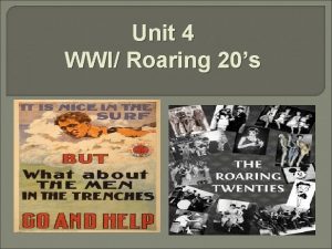 Unit 4 WWI Roaring 20s Page 44 Title
