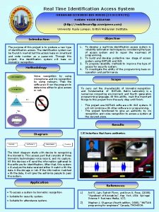 Real Time Identification Access System MUHAMAD IZZUDDIN BIN