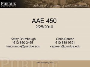 AAE 450 2252010 Kathy Brumbaugh 612 860 2465