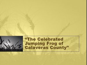 The Celebrated Jumping Frog of Calaveras County A