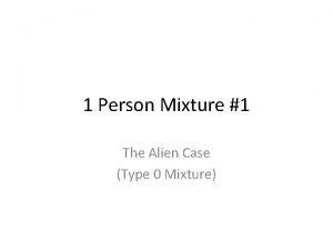 1 Person Mixture 1 The Alien Case Type