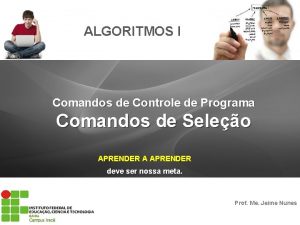 ALGORITMOS I Comandos de Controle de Programa Comandos