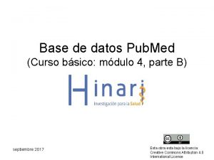 Base de datos Pub Med Curso bsico mdulo