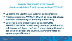 POKYNY PRO ASTNKY WEBINE Zamstnvn cizinc v R