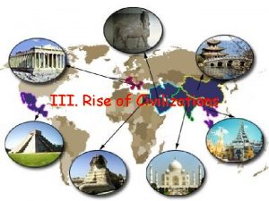 III Rise of Civilizations A Civilizations Develop Civilization