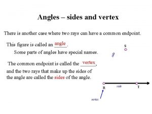 Angles sides and vertex There is another case