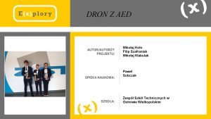 DRON Z AED Mikoaj Koo Filip Szafraniak Mikoaj