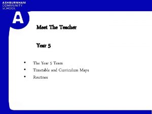 Meet The Teacher Year 5 The Year 5