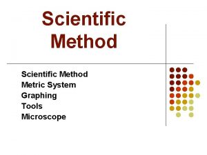 Scientific Method Metric System Graphing Tools Microscope Tools