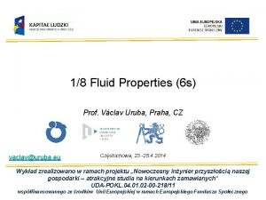 18 Fluid Properties 6 s Prof Vclav Uruba