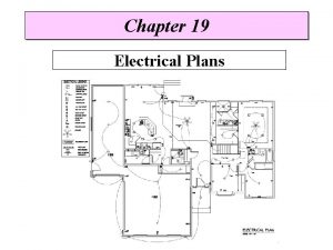 Chapter 19 Electrical Plans Introduction Electrical plans Display