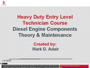 Heavy Duty Entry Level Technician Course Diesel Engine